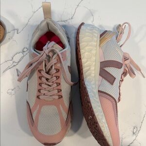 Veja Pink and White Athletic Shoes